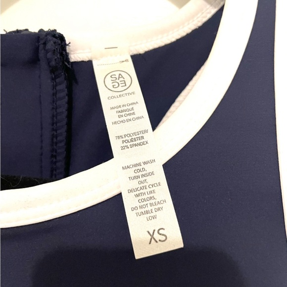 SAGE Collective Splice Racerback Tennis Dress NWOT - Picture 4 of 5